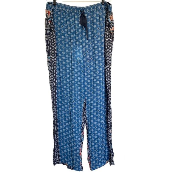 Johnny Was Maera Printed Drawstring Pull-On Pants Straight Leg Size 1X NWT - Picture 4 of 14